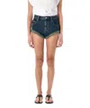 Isabel Marant Dark Blue Denim Eneidao Shorts In Blue