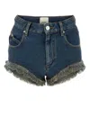 Isabel Marant Dark Blue Denim Eneidao Shorts In Blue