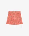 Isabel Marant Ceyane Floral Cotton And Silk Shorts In Shell Pink