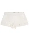Isabel Marant Cybila Pintucked Cotton Shorts In White