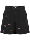 Isabel Marant Belt-loop Shorts In Faded Black