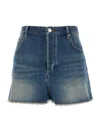 Isabel Marant Lesiahigh-waisted Denim Shorts In Faded Blue