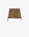 Isabel Marant Marline Leather Shorts In Brown