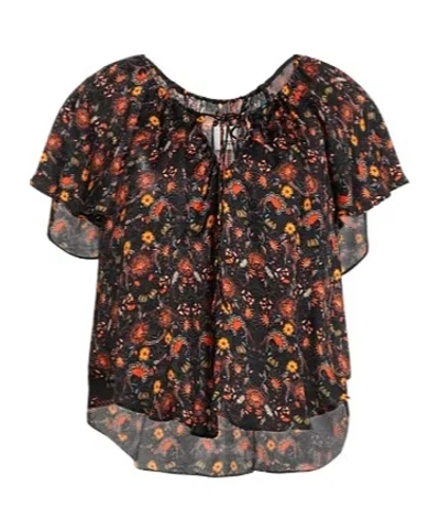 Isabel Marant Short-sleeved V-neck Top In Multi