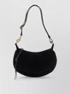 Isabel Marant Shoulder Bag Curved Silhouette Textured Trim In Black
