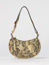 Isabel Marant Oskan Moon Python-effect Leather Shoulder Bag In Neutral