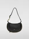 Isabel Marant Marant Oskan Moon Shoulder Bag With Studs In Black