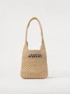 Isabel Marant Raffia Shoulder Bag With Logo In Brown