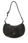 Isabel Marant Oskan Moon Stud-embellished Leather Shoulder Bag In Black