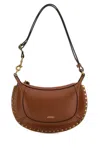Isabel Marant Caramel Leather Oskan Moon Shoulder Bag In Brown