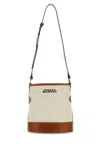 Isabel Marant Samara Logo Embroidered Shoulder Bag In Ecrucognac