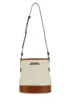 Isabel Marant Samara Logo Embroidered Shoulder Bag In Ecrucognac