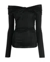 Shop Isabel Marant Shoulder-length Blouse In Black