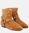 Isabel Marant Stud-embellished Suede Boots In Brown