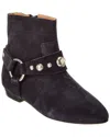 Isabel Marant Siago Suede Bootie In Black