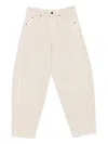 Isabel Marant Oriane Straight Leg Hemp Trousers With Five-pocket Styling In Neutral