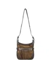 Isabel Marant Sierra Cotton Blend Shoulder Bag With Leather Trim