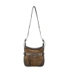 Isabel Marant Sierra Cotton Blend Shoulder Bag With Leather Trim In Green