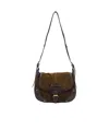 Isabel Marant Sierra S Suede Calfskin Leather Messenger Bag