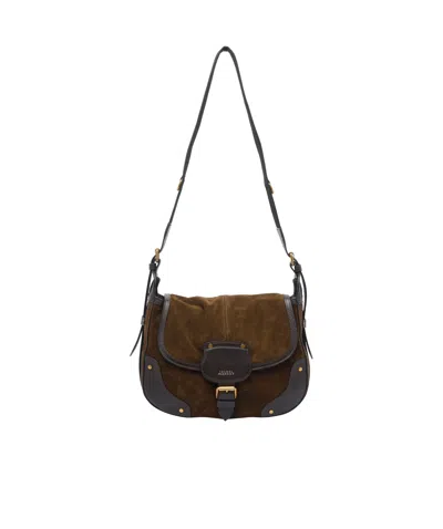 Isabel Marant Sierra S Suede Calfskin Leather Messenger Bag