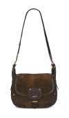 Isabel Marant Sierra Shoulder Shoulder Bag In Brown Suede