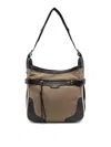 Isabel Marant Sierra Cotton Blend Shoulder Bag With Leather Trim In Light Brown