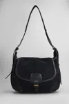 Isabel Marant Sierra Shoulder Shoulder Bag In Black Suede In Black