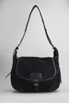 Isabel Marant Sierra Shoulder Shoulder Bag In Black Suede In Black