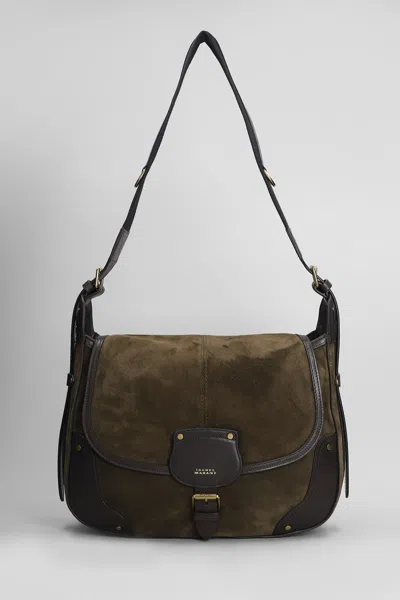 ISABEL MARANT SIERRA SHOULDER SHOULDER BAG IN BROWN SUEDE