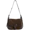 Isabel Marant Sierra Suede Shoulder Bag In Bronze