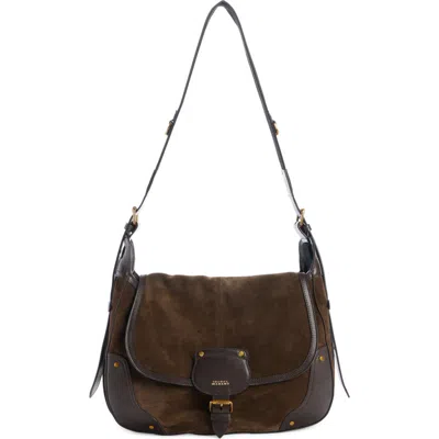 Isabel Marant Sierra Suede Shoulder Bag In Bronze