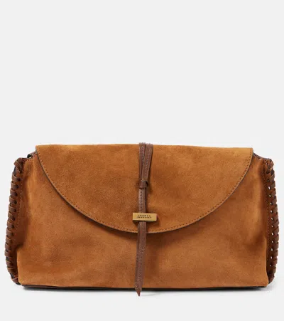 Isabel Marant Silao Leather Bucket Bag In Brown