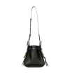 Isabel Marant Silao Logo Printed Drawstring Crossbody Bag In Black
