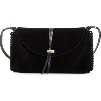 Isabel Marant Silao Suede Shoulder Bag In Black