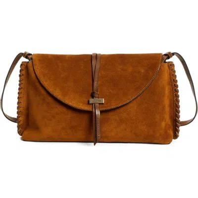 Isabel Marant Silao Suede Shoulder Bag In Cognac