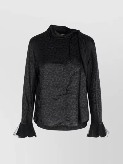 ISABEL MARANT SILK AND VISCOSE ANIMAL PRINT BLOUSE