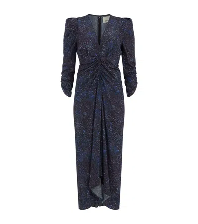 Isabel Marant Silk-blend Albini Midi Dress In Blue