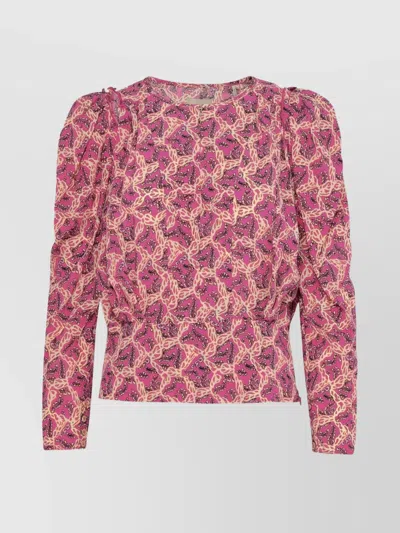 Isabel Marant Silk Blend Blouse Paisley Print In Pink