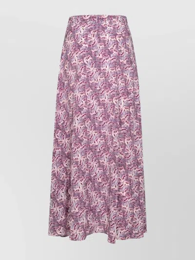 Isabel Marant Silk Blend Skirt Pleated Design In Purple
