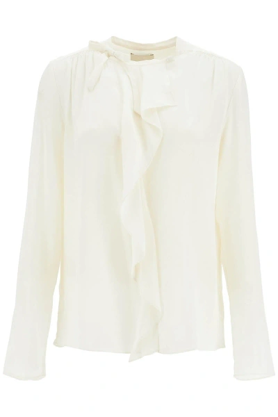 ISABEL MARANT SILK BLOUSE WITH RUFFLE 'UT