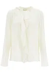 Isabel Marant Beige Utah Ruffle-detail Blouse In White