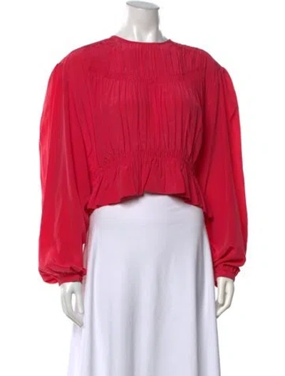 Pre-owned Isabel Marant Silk Crew Neck Blouse W/ Tags In Pink