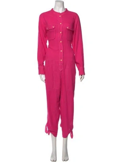 Pre-owned Isabel Marant Silk Crew Neck Jumpsuit In Pink