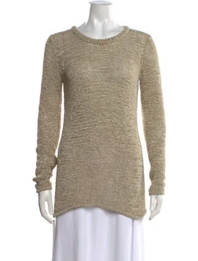 Pre-owned Isabel Marant Silk Crew Neck Sweater In Neutrals