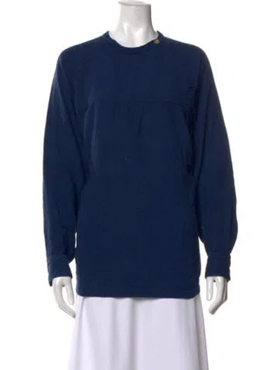 Pre-owned Isabel Marant Silk Crew Neck Sweatshirt In Blue