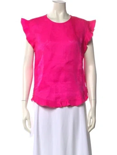 Pre-owned Isabel Marant Silk Crew Neck Top In Pink