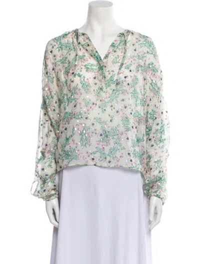 Pre-owned Isabel Marant Silk Floral Print Blouse