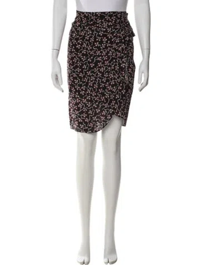 Pre-owned Isabel Marant Silk Floral Print Blouse In Black