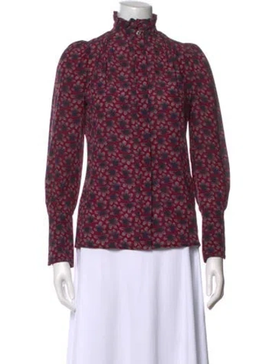 Pre-owned Isabel Marant Silk Floral Print Blouse In Multi