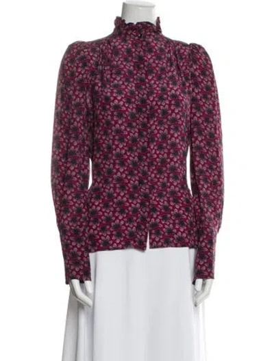 Pre-owned Isabel Marant Silk Floral Print Blouse In Multi